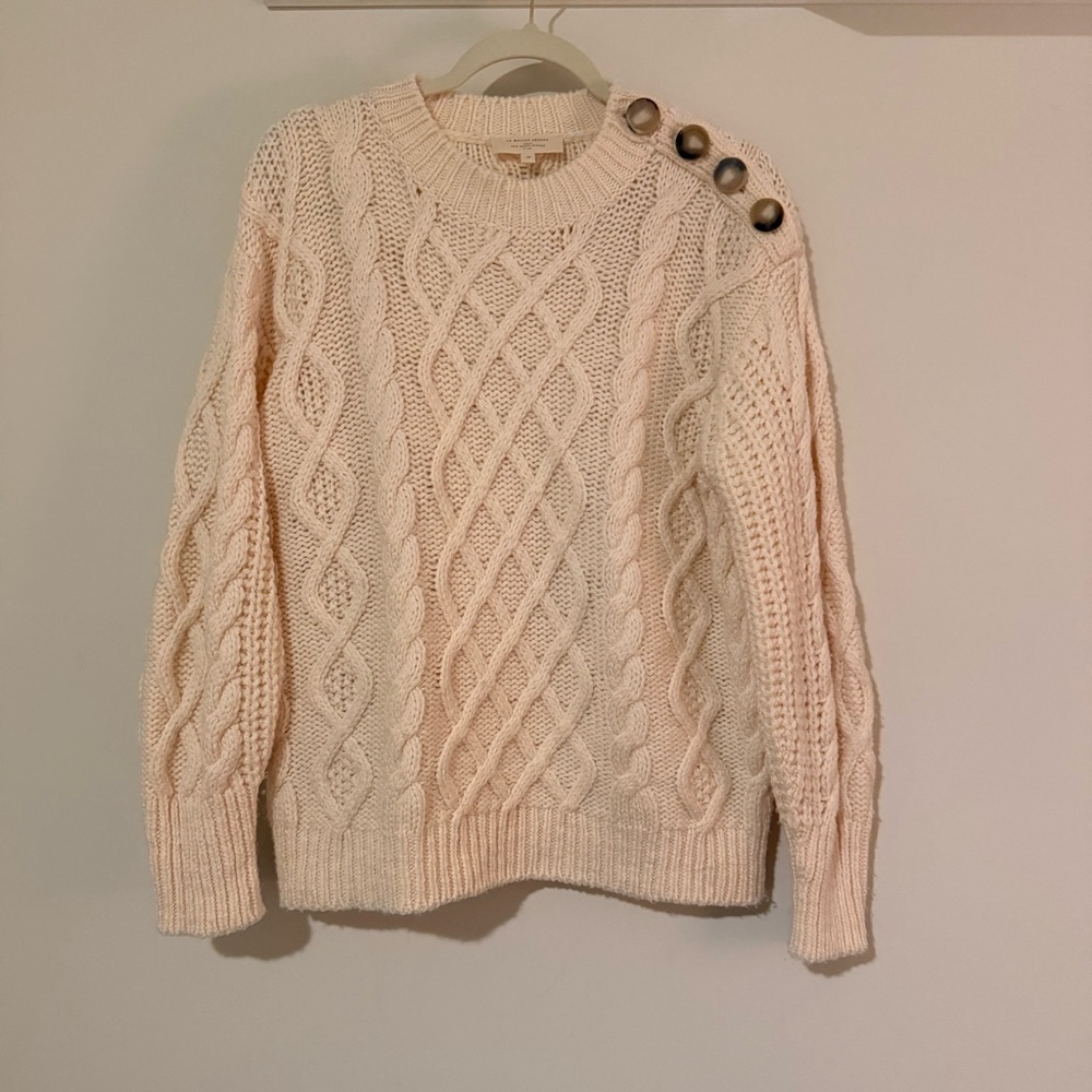 Sezane James Jumper Ecru - Size M 100% Merino wool - Picture 2 of 7